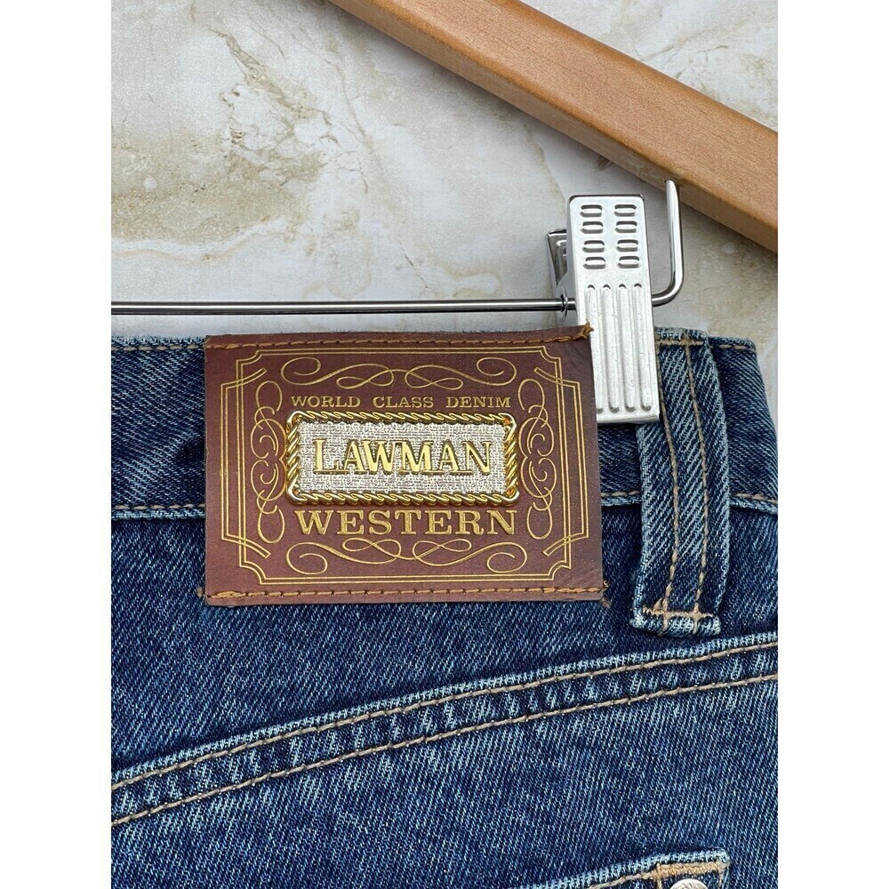 Lawman Embroidered Bootcut Jeans Sz 7 Floral - Picture 12 of 12